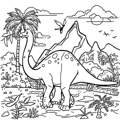 Big dinosaur with long neck