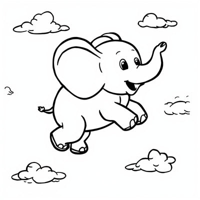 A flying elephant