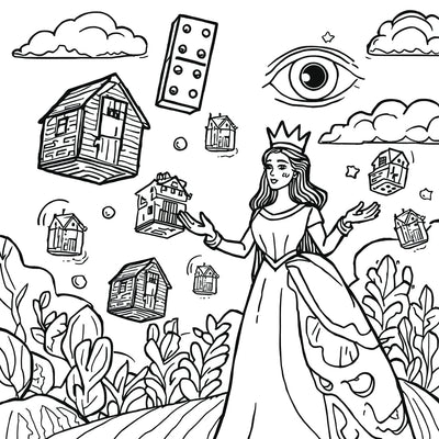 Magic princess and floating houses