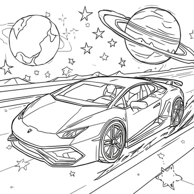 Cool race car in space